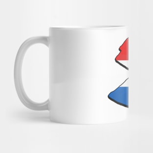 Red, White, and Blue New Jersey Outline Mug